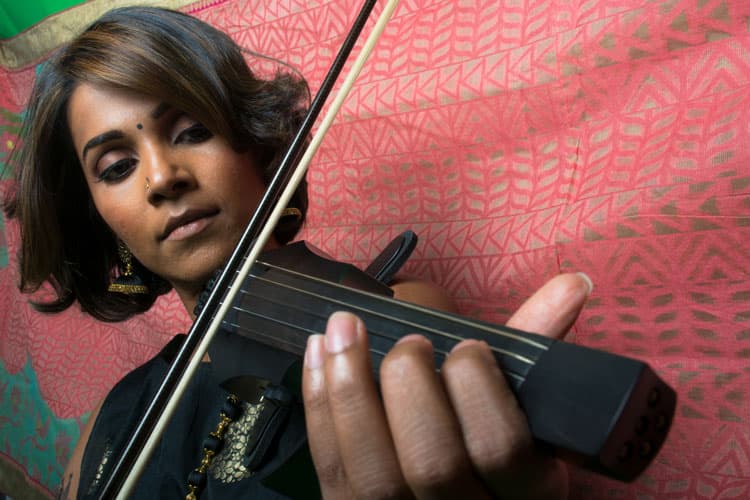 Music students learning